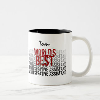 World's Best Administrative Assistant Red Black Two-Tone Coffee Mug