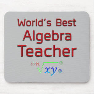 World's Best Algebra Teacher with Formula Mouse Pad