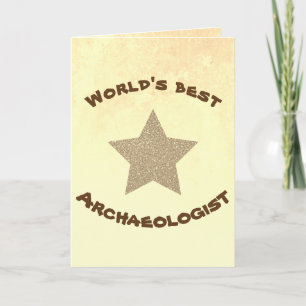 World's Best Archaeologist Golden Star Card