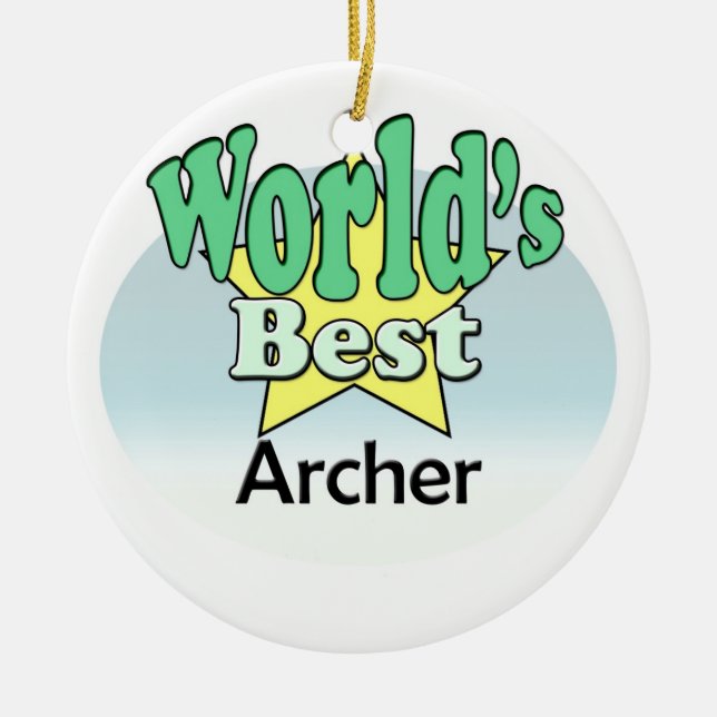 World's best Archer Ceramic Ornament (Front)
