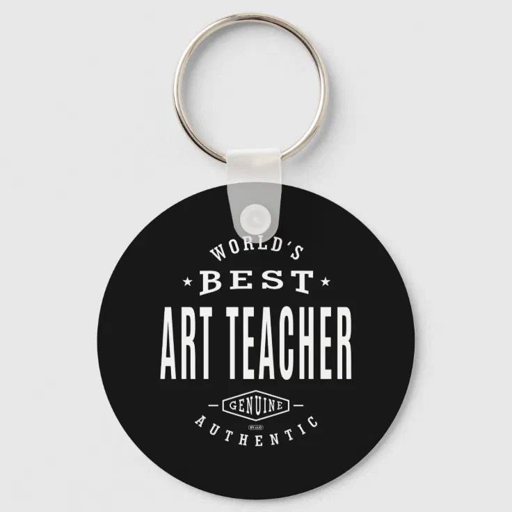 World's Best Art Teacher Keychain Zazzle