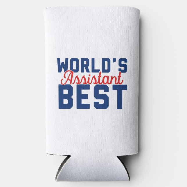 World's Best Assistant Personalized Seltzer Can Cooler (Front)
