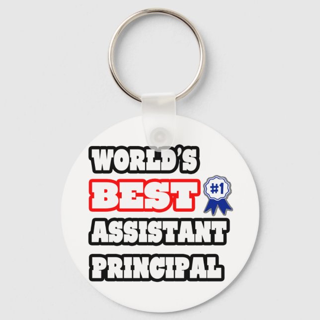 World's Best Assistant Principal Keychain (Front)