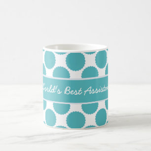 World's Best Assistant Teal and White Coffee Mug