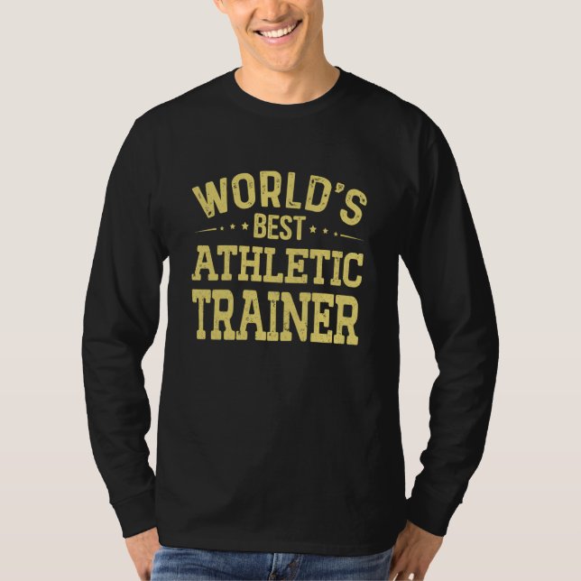 World's Best Athletic Trainer Job Title Athletic T T-Shirt (Front)