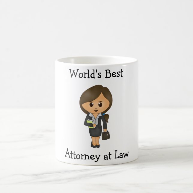 World's Best Attorney at Law - Cute Female Coffee Mug (Center)