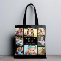 World's Best Aunt 8 Photo Collage Black