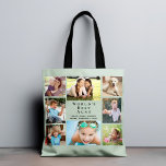 World's Best Aunt 8 Photo Collage Sage Green Tote Bag<br><div class="desc">A nice gift for the world's best aunt, this 8 photo family photo collage sage green tote bag can be personalized with eight pictures of nieces, nephews, other family members, pets, etc. Personalize the expression "World's Best Aunt" and whether she is called "Auntie, " "Tia, " etc., and add her...</div>