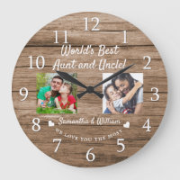 World's Best Aunt And Uncle 2 Photo Rustic Wood