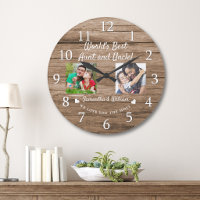 World's Best Aunt And Uncle 2 Photo Rustic Wood