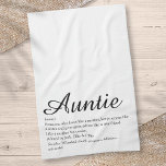 World's Best Aunt, Auntie Definition Chic Script Kitchen Towel<br><div class="desc">Personalise for your special,  favourite Aunt or Auntie to create a unique gift. A perfect way to show her how amazing she is every day. Designed by Thisisnotme©</div>