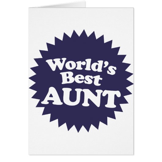 World's Best Aunt Cards (Front)