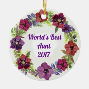 World's Best Aunt Christmas Ornament