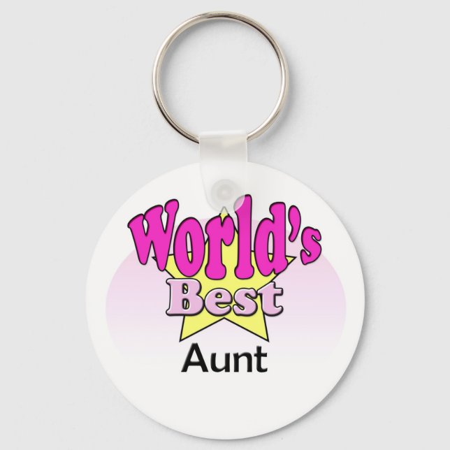World's Best Aunt Keychain (Front)