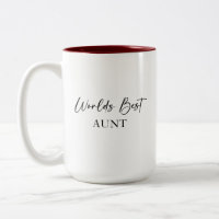 World's Best Aunt & Most Loved Personalized Mug