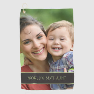 World's Best Aunt Niece Nephew Photo Golf Towel
