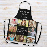 World's Best Aunt Photo Collage Black Apron<br><div class="desc">A nice keepsake gift for the best aunt in the world. Personalize this photo collage black apron with 8 pictures of her nieces, nephews, other family members, pets, etc. Customize "World's Best Aunt" and whether she is called "Aunt, " "Auntie, " "Tia, " etc., and add her nieces' and nephews,...</div>