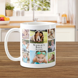 World&#39;s Best Aunt Photo Collage Coffee Mug