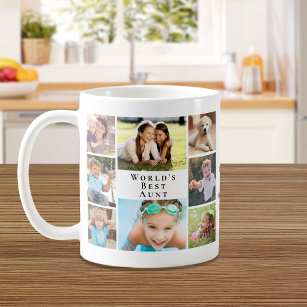 World's Best Aunt Photo Collage Coffee Mug