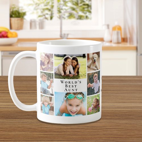 Worlds Best Aunt Photo Collage Coffee Mug
