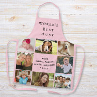 World's Best Aunt Photo Collage Pink