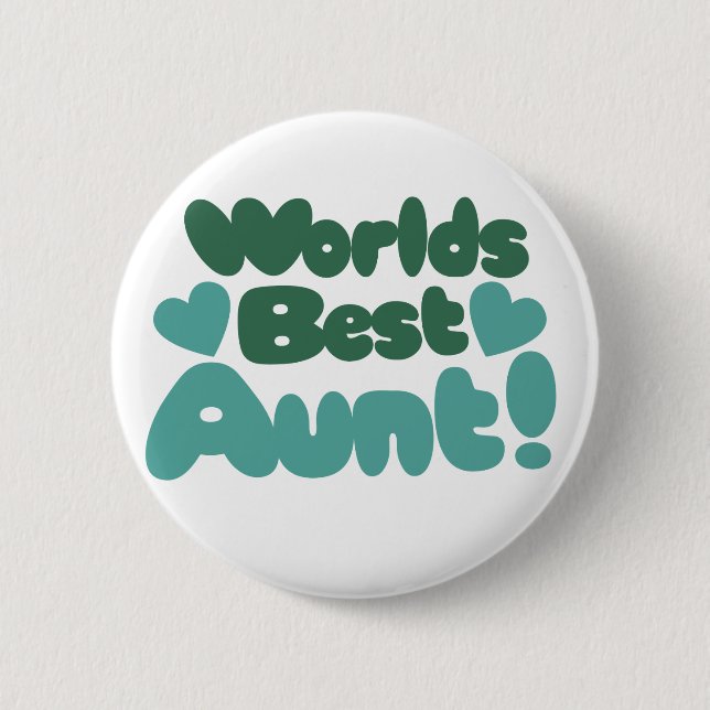 Worlds Best Aunt Pinback Button (Front)