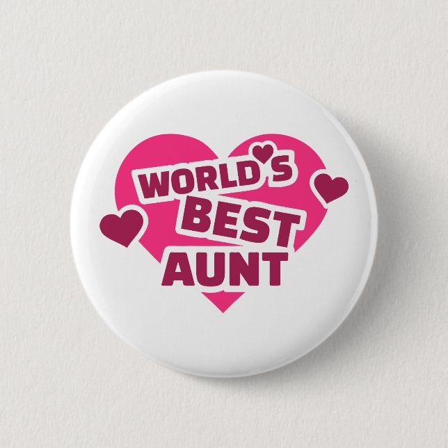 World's best Aunt Pinback Button (Front)