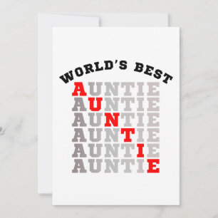 World's Best Auntie Invitation