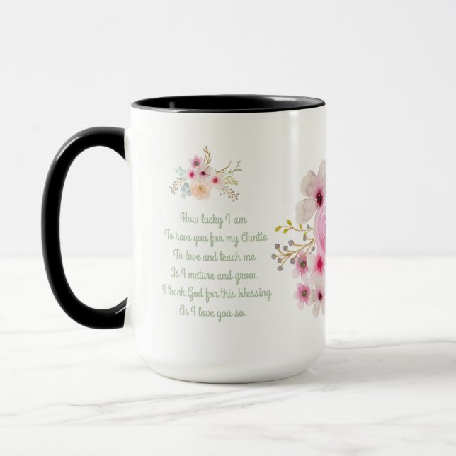 World's Best AUNTIE MUG POEM, Personalized (Left)