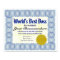 World's Best B oss Certificate Print