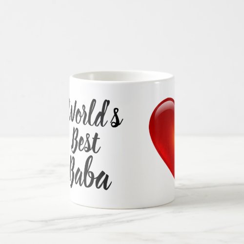 Worlds Best Baba Heart Mug