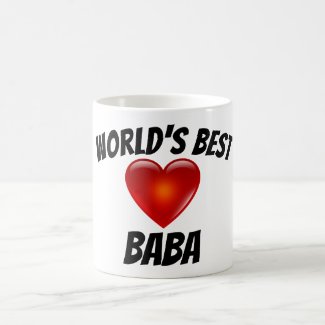 World's Best Baba Heart Mug