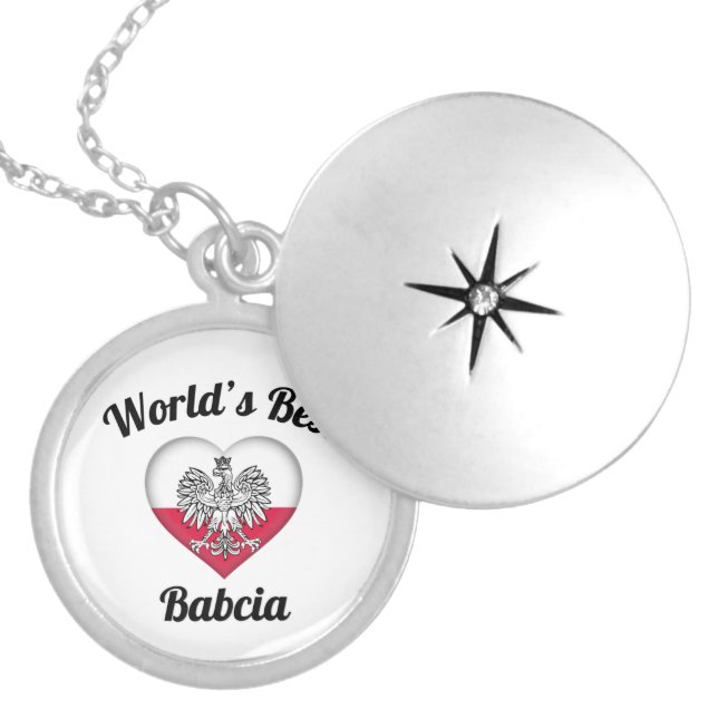 World's Best Babcia Locket Necklace (Front)
