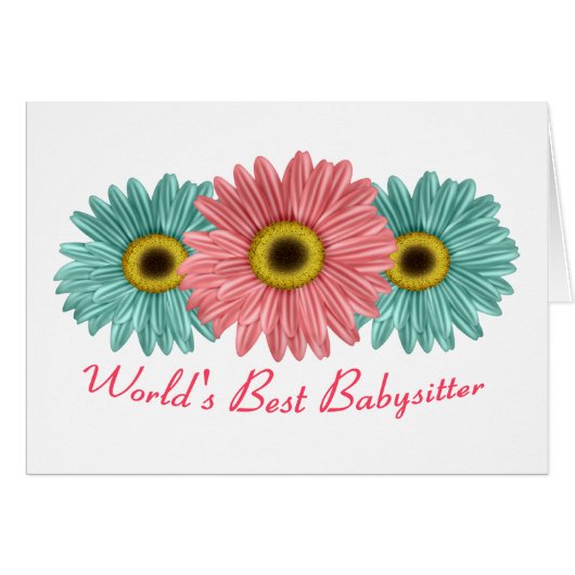 World's Best Babysitter Cards (Front Horizontal)