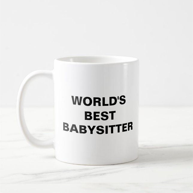 World's best Babysitter Coffee Mug (Left)