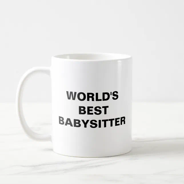 World's best Babysitter Coffee Mug (Left)