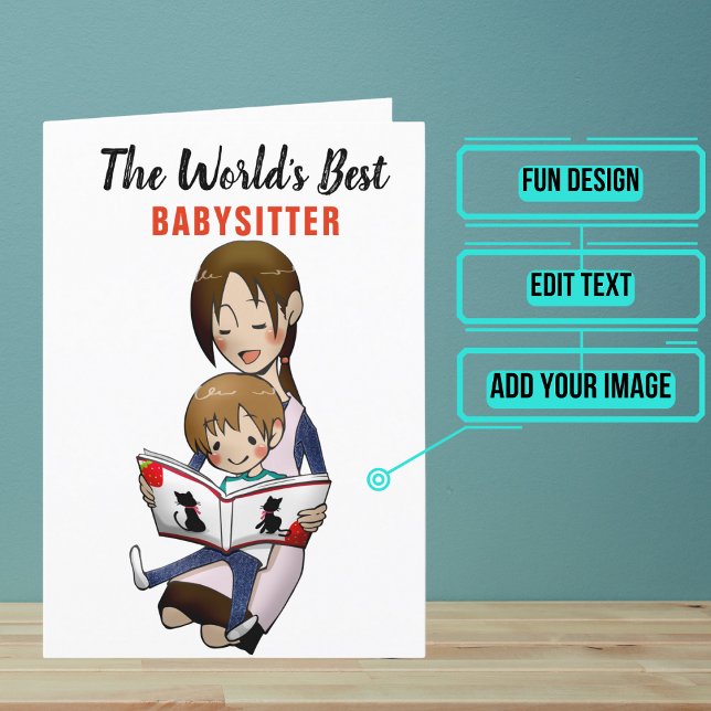 World's Best Babysitter Letterpress Thank You Card (Show your babysitter that you dearly appreciate her.)