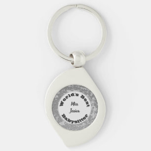 Worlds Best Babysitter Nanny Childcare Thank You Keychain
