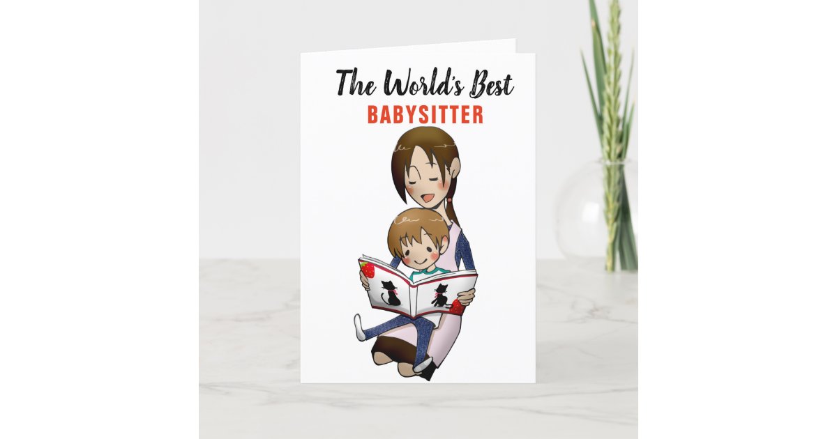 World's Best Babysitter Thank You Card Zazzle