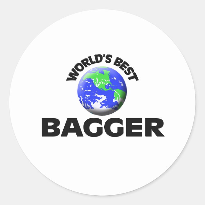World's Best Bagger Round Sticker