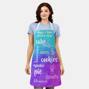 World's Best Baking Mom Words Apron