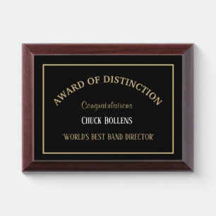 World's Best Band Director Award Plaque