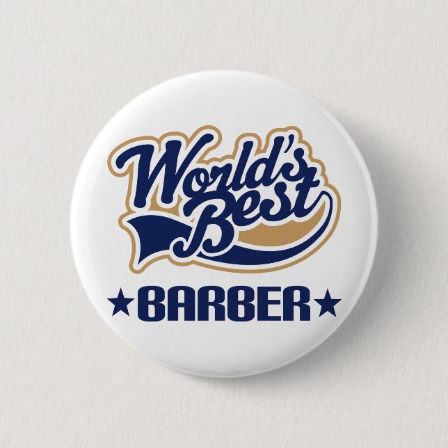 Worlds Best Barber Button (Front)