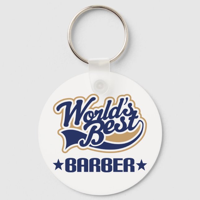 Worlds Best Barber Keychain (Front)