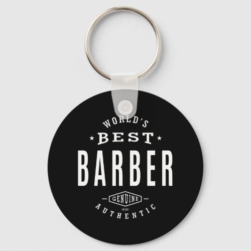 Worlds Best Barber Keychain