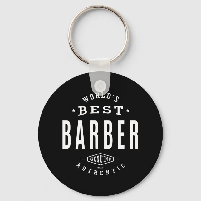 World's Best Barber Keychain (Front)