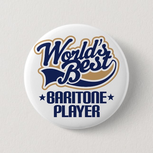 Worlds Best Baritone Player Gift Pinback Button (Front)