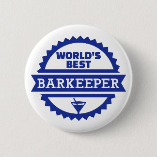 World's best barkeeper bartender button