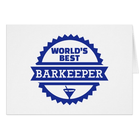 World's best barkeeper bartender cards (Front Horizontal)