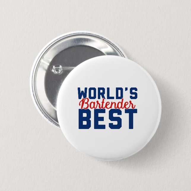 World's Best Bartender Button (Front & Back)